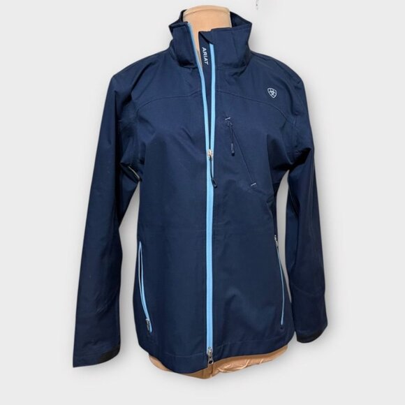 Ariat Waterproof Jacket Women's Large Riding Rain EUC Outdoor Pockets Vented - Picture 2 of 9